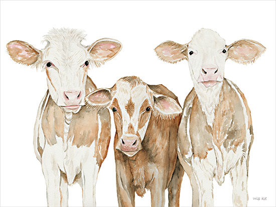 Cindy Jacobs CIN4043 - CIN4043 - Triple Threat - 16x12 Cows, Farm Animals, Three Cow, Triple Threat, Brown and White Cows, Farmhouse/Country from Penny Lane