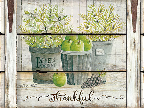 Cindy Jacobs CIN747 - Eucalyptus - Thankful - Wood, Eucalyptus, Fruit, Buckets, Sentiment from Penny Lane Publishing