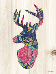 DD1513A - Floral Deer - 12x16