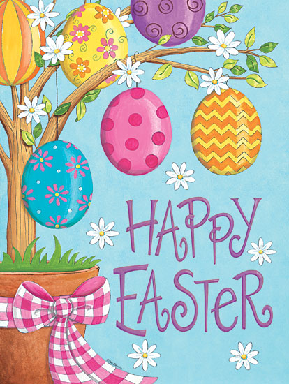 Deb Strain DS2164 - DS2164 - Easter Potted Tree - 12x16 Easter, Happy Easter, Typography, Signs, Textual Art, Easter Egg, Potted Tree, Spring, Whimsical from Penny Lane