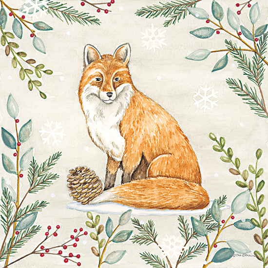 Deb Strain DS2174 - DS2174 - Woodland Animals Fox - 12x12 Animal, Fox, Woodland Animal, Greenery, Berries, Pine Cone, Winter, Children from Penny Lane