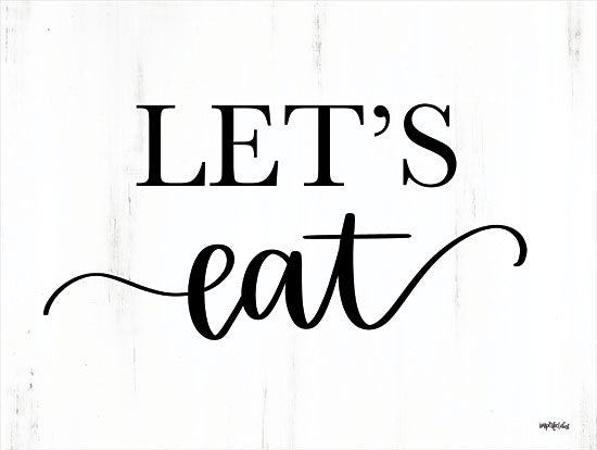 Imperfect Dust DUST476 - DUST476 - Let's Eat - 16x12 Signs, Typography, Let's Eat, Black & White from Penny Lane
