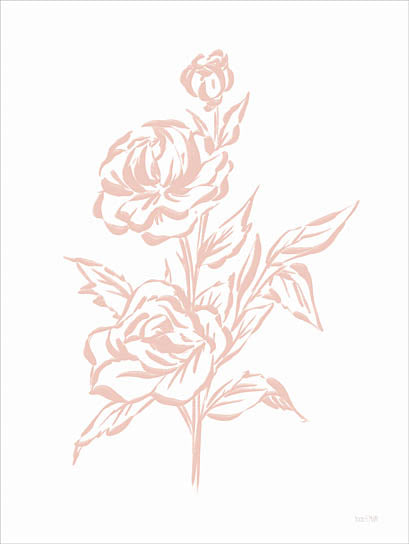 House Fenway FEN891 - FEN891 - Roses in Rough - 12x16 Flowers, Roses, Pink & White, Triptych from Penny Lane