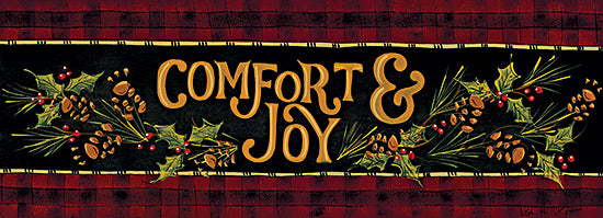 Lisa Hilliker HILL741 - HILL741 - Comfort & Joy I - 20x8 Comfort & Joy, Holidays, Christmas, Holly, Berries, Pinecones, Buffalo Plaid, Nature, Lodge, Signs from Penny Lane