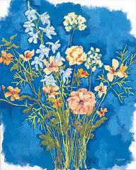 HOLD153 - Flowers on Blue - 12x16