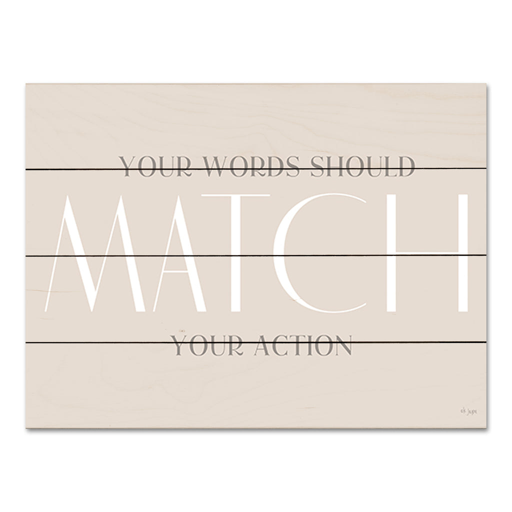 Jaxn Blvd. JAXN674PAL - JAXN674PAL - Your Words - 16x12 Inspirational, Typography, Signs, Motivational, Your Words Should Match Your Action, Tween from Penny Lane