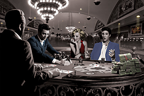 JG Studios JGS562 - JGS562 - Royal Flush - 18x12 Photography, Casino, Celebrities, Clint Eastwood, Marilyn Monroe, Elvis Presley, Vintage, Gambling, Cards from Penny Lane