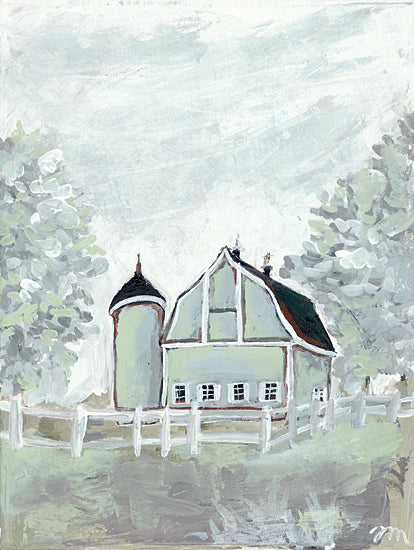 Jessica Mingo JM370 - JM370 - Mint Julip - 12x16 Abstract, Barn, Farm, Sage Green Barn, Landscape from Penny Lane