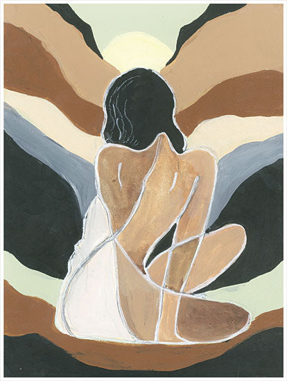 Jessica Mingo JM497 - JM497 - Canyons I - 12x16 Abstract, Figurative, Woman, Earth Tones from Penny Lane