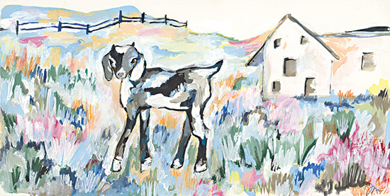 Jessica Mingo JM527 - JM527 - Daisy the Goat - 18x9 Abstract, Farm, Barn, Goat, Field, Landscape from Penny Lane