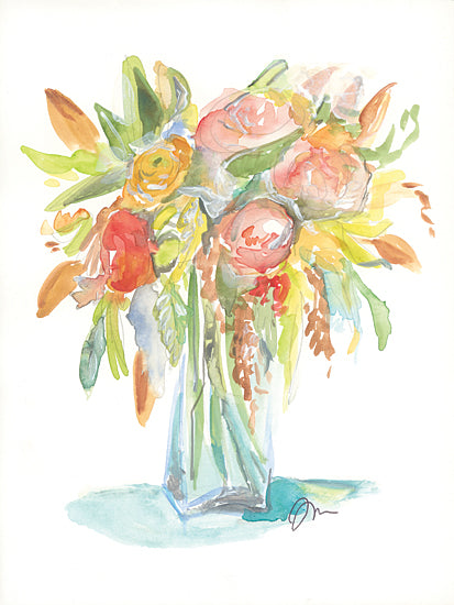 Jessica Mingo JM545 - JM545 - Spring Memories - 12x16 Abstract, Flowers, Bouquet, Rainbow Colors, Spring Flowers, Springtime from Penny Lane
