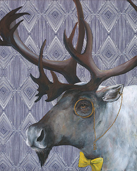 Kamdon Kreations KAM110 - KAM110 - Mr. Caribou - 12x12 Caribou, Reindeer, Portrait, Bowtie, Monocle, Whimsical from Penny Lane