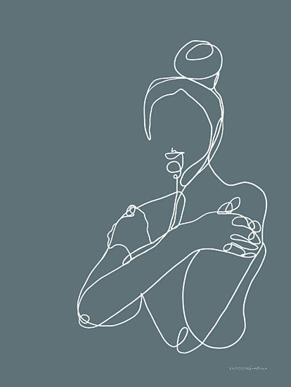 Kamdon Kreations KAM163 - KAM163 - Messy Bun - 12x16 Line Drawing, Women, Feminine, Figurative, Abstract from Penny Lane