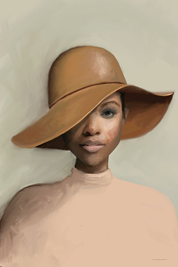 Kamdon Kreations KAM368 - KAM368 - Luminescence Under a Hat - 12x18 Woman, Figurative, Black Woman, Black Art, Hat, Fashion from Penny Lane