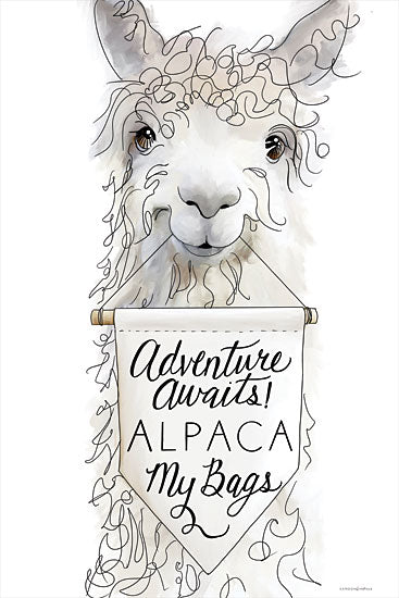 Kamdon Kreations KAM466 - KAM466 - Alpaca My Bags - 12x18 Whimsical, Alpaca My Bags, Typography, Signs, Adventure Awaits, Alpaca, Animals, Abstract, Banner from Penny Lane