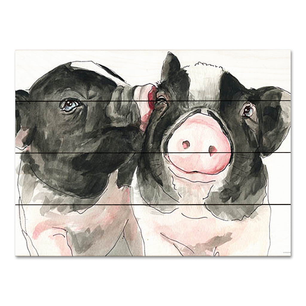 Kamdon Kreations KAM482PAL - KAM482PAL - Piglet Kisses - 16x12 Pigs, Piglets, Baby Pigs, Farm Animals from Penny Lane