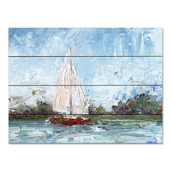 Kamdon Kreations KAM516PAL - KAM516PAL - Here We Go a Sailing - 16x12 Abstract, Sailboat, Sailing, Coastal, Lake, Textured from Penny Lane