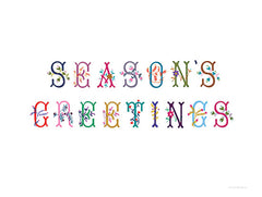 KAM638 - Boho Season's Greetings - 16x12