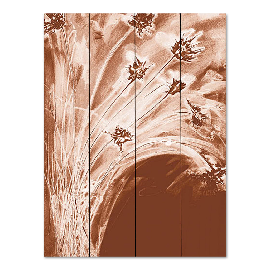 Kamdon Kreations KAM687PAL - KAM687PAL - Blush Brush - 12x16 Abstract, Rust & White, Brush Strokes, Contemporary from Penny Lane