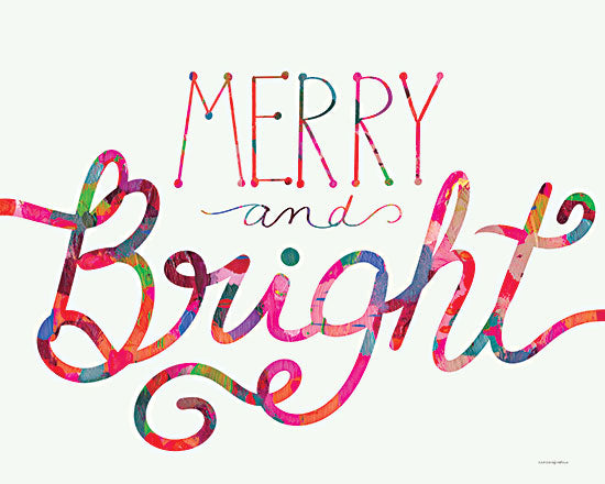 Kamdon Kreations KAM783 - KAM783 - Merry and Bright - 16x12 Christmas, Holidays, Merry and Bright, Typography, Signs, Textual Art, Rainbow Colors from Penny Lane