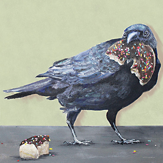 Kamdon Kreations KAM839 - KAM839 - Craven a Donut - 12x12 Crow, Black Crow, Donut, Breakfast, Craven a Donut from Penny Lane