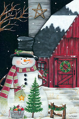 KEN1149 - Barn & Snowman - 12x18