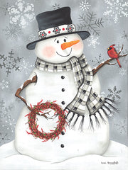 KEN1241 - Snowman with Berry Wreath - 12x16