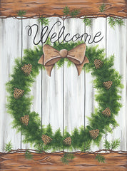 KEN1255 - Pine Cone Welcome Wreath    - 12x16