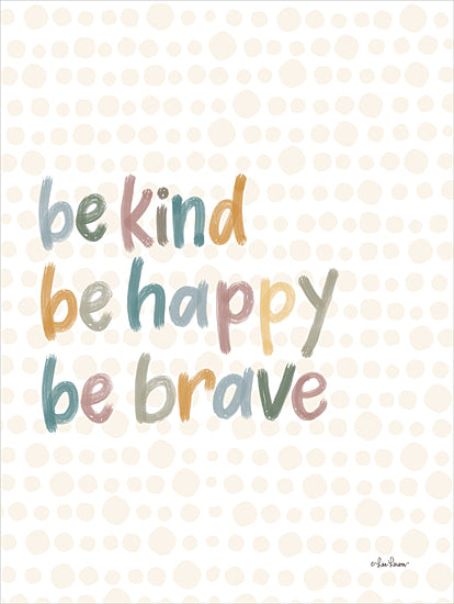 Lisa Larson LAR535 - LAR535 - Be Kind - 12x16 Inspirational, Be Kind, Happy, Brave, Typography, Signs, Textual Art, Children, Motivational from Penny Lane
