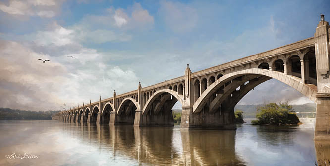 Lori Deiter LD1094 - Columbia Wrightsville Bridge - Bridge, Landscape from Penny Lane Publishing