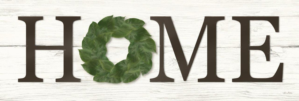 Lori Deiter LD1341B - LD1341B - Home - 36x12 Home, Wreath, Greenery, Wood Background, Family from Penny Lane