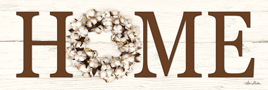 Lori Deiter LD1579 - Cotton Wreath Home - 24x8 Home, Cotton, Wreath, Wood from Penny Lane