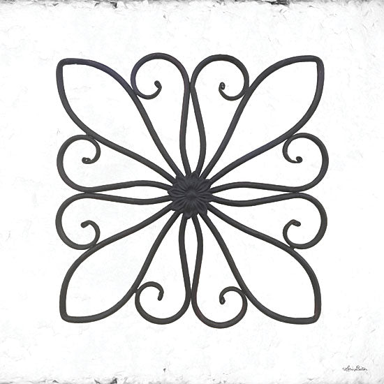 Lori Deiter LD1889 - LD1889 - Metal Art on Stucco I    - 12x12 Metal Art, Contemporary, Metal, Black & White from Penny Lane