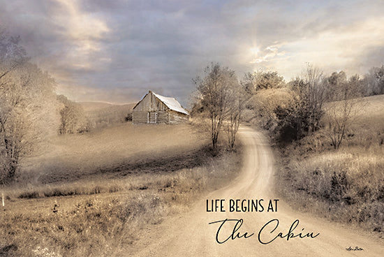 Lori Deiter LD2049 - LD2049 - Life Begins at the Cabin - 18x12 Life Begins at the Cabin, Cabin, Road, Dirt Road, Camping from Penny Lane