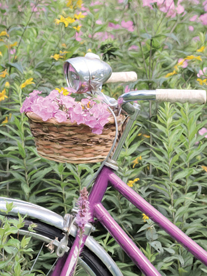 Lori Deiter LD2191 - LD2191 - Pink Garden Bike - 12x16 Photography, Bike, Girl's Bike, Flowers, Blooms, Pink Flowers, Meadow from Penny Lane