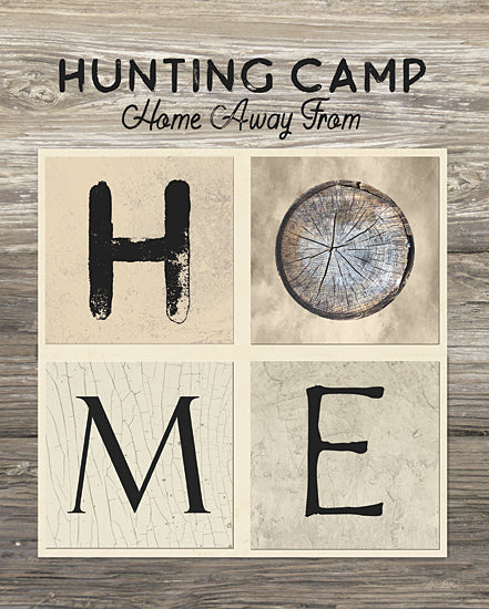 Lori Deiter LD2227 - LD2227 - Hunting Camp Home Away From Home - 12x16 Hunting Group, Home, Home Away From Home, Sand Dollar, Wood Background, Block Letters from Penny Lane