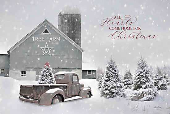 Lori Deiter LD2379 - LD2379 - All Hearts Come Home - 18x12 All Hearts Come Home, Christmas, Holidays, Truck, Tree Farm, Photography, Christmas Trees, Winter from Penny Lane