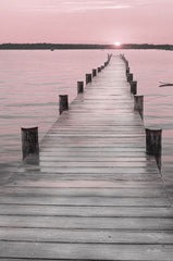 LD2699 - Pink Sunset at the Dock - 12x18