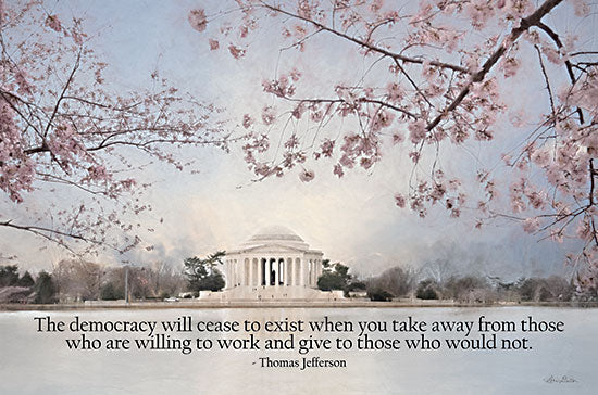 Lori Deiter LD2710 - LD2710 - Willing to Work - 18x12 Jefferson Memorial, Willing to Work, Quotes, Thomas Jefferson, Cherry Blossom Tree, Washington DC, Signs from Penny Lane