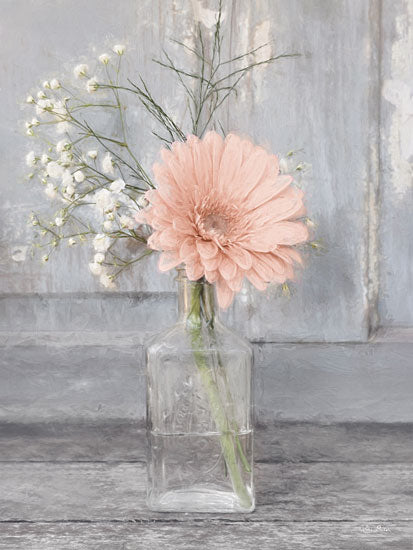 Lori Deiter LD2803 - LD2803 - Farmhouse Floral IV - 12x16 Photography, Peach Flower, Baby's Breath, Jar, Still Life, Neutral Palette from Penny Lane