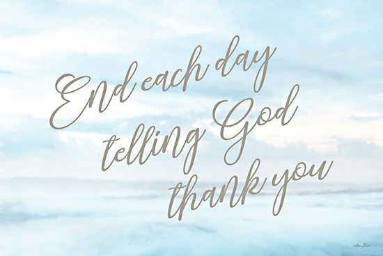 Lori Deiter LD3035 - LD3035 - End Each Day - 18x12 Inspirational, End Each Day Telling God Thank You, Thank You, Typography, Signs from Penny Lane