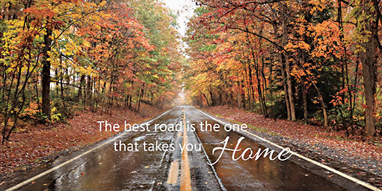 Lori Deiter LD3047 - LD3047 - The Best Road - 18x9 Inspirational, The Best Road is the One That Takes Your Home, Home, Typography, Signs, Fall from Penny Lane