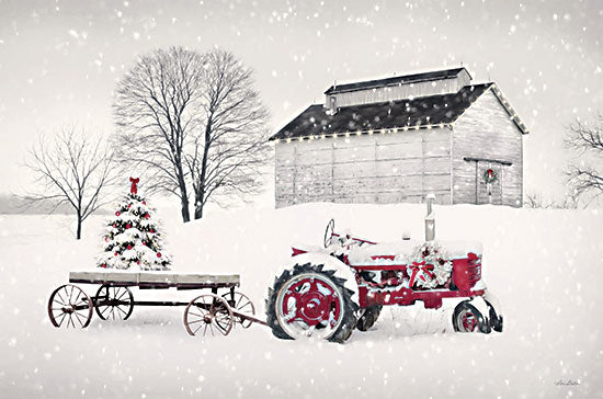 Lori Deiter LD3066 - LD3066 - Feels like Christmas - 18x12 Tractor, Barn, Christmas Tree, Wagon, Winter, Farm, Snow, Photography from Penny Lane