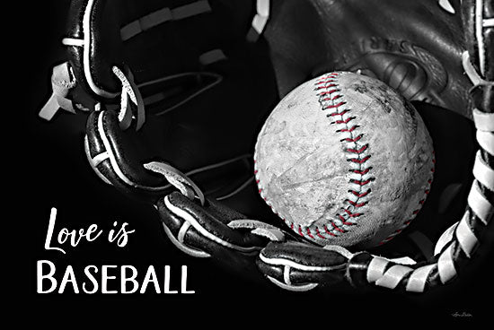 Lori Deiter LD3089 - LD3089 - Love is Baseball - 18x12 Sports, Baseball, Baseball Glove, Love is Baseball, Typography, Signs, Textual Art, Masculine, Summer, Photography from Penny Lane