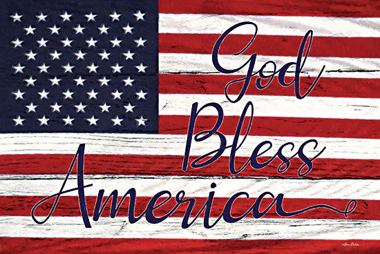Lori Deiter LD3167 - LD3167 - God Bless America - 18x12 Patriotic, American Flag, America, God Bless America, Typography, Signs, Textual Art, July 4th, Independence Day, Summer from Penny Lane