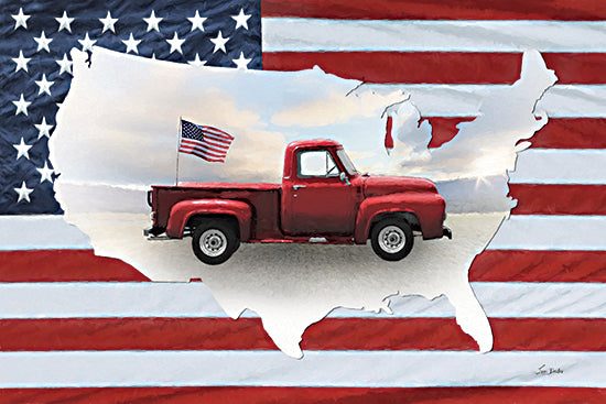 Lori Deiter LD3320 - LD3320 - American Pride I - 18x12 Patriotic, American Flag Truck, Rec Truck, Photography, United States, Independence Day from Penny Lane