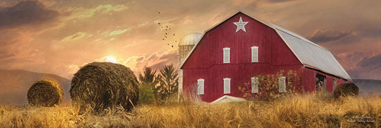 Lori Deiter LD575 - Bedford County Sunset  - Barn, Haystacks, Barn star, Farm from Penny Lane Publishing