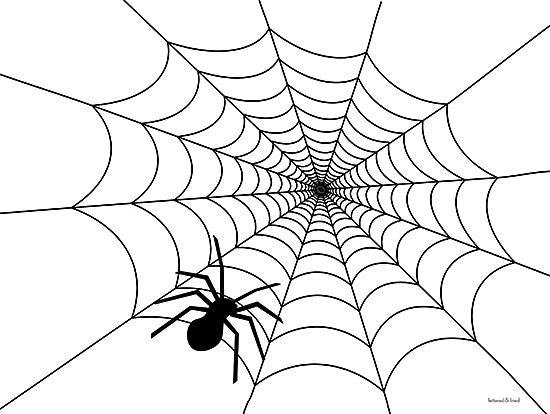lettered & lined LET452 - LET452 - Spider Web I - 16x12 Spider Web, Spider, Halloween, Black & White from Penny Lane