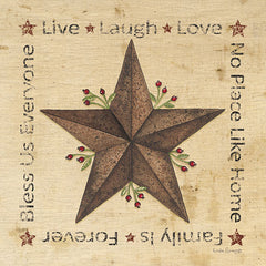 LS1563 - Live, Laugh, Love Barn Star - 12x12