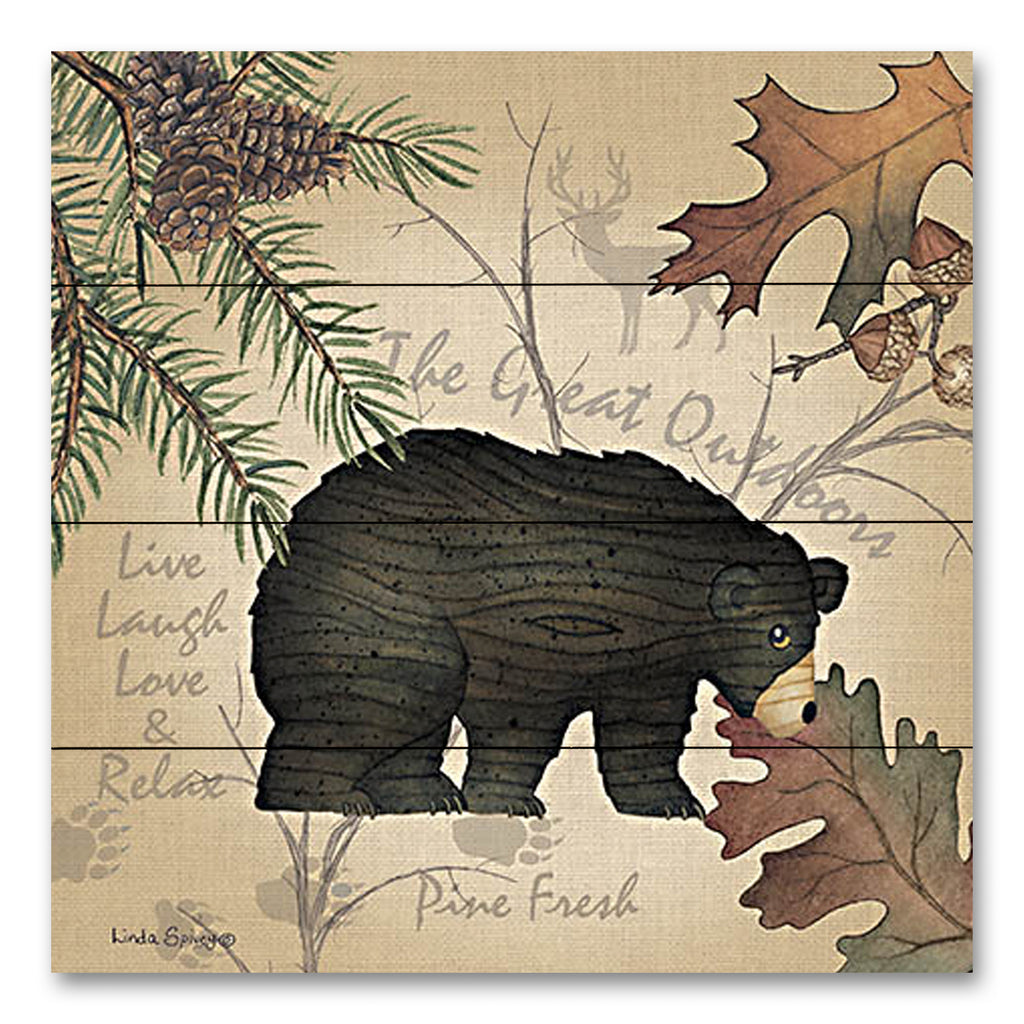 Linda Spivey LS1877PAL - LS1877PAL - Great Outdoors - 12x12 Lodge, Bears, Nature, Leaves, Masculine, The Great Outdoors, Typography, Fall from Penny Lane